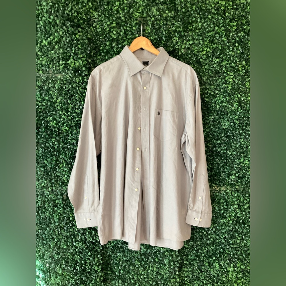 U.S. Polo Assn. Light Gray Casual Button-Down Shirt